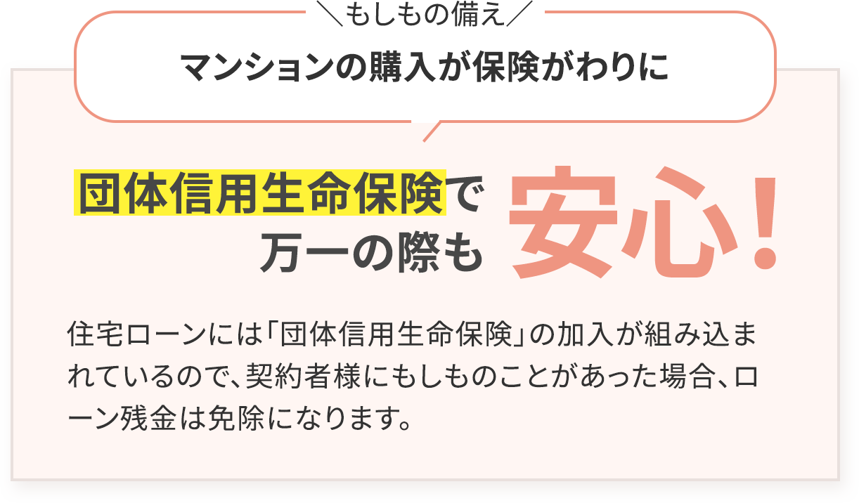 マンションの購入が保険がわりに