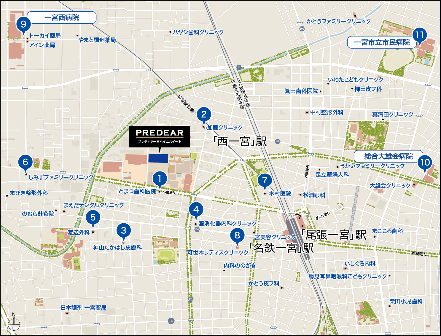 医療施設MAP