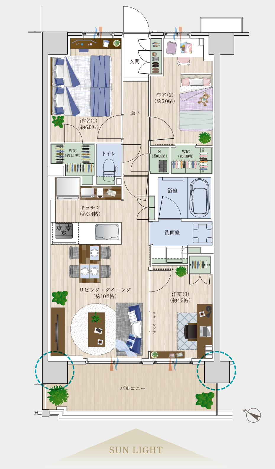 家具配置イメージ間取図