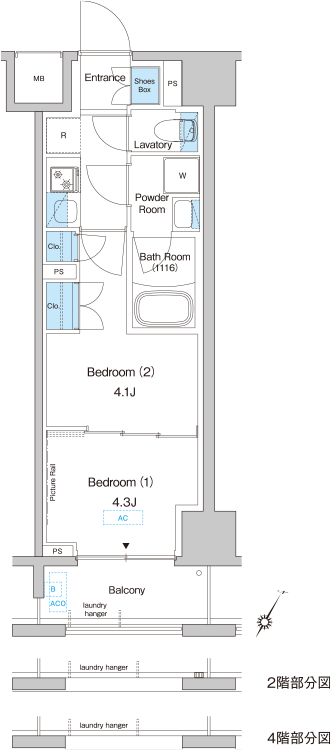 D1type 間取り図