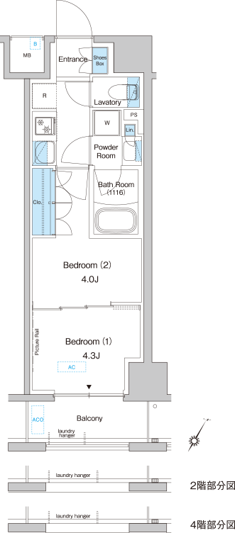 D4type 間取り図