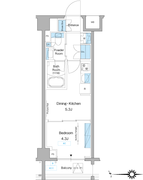 B2type 間取り図